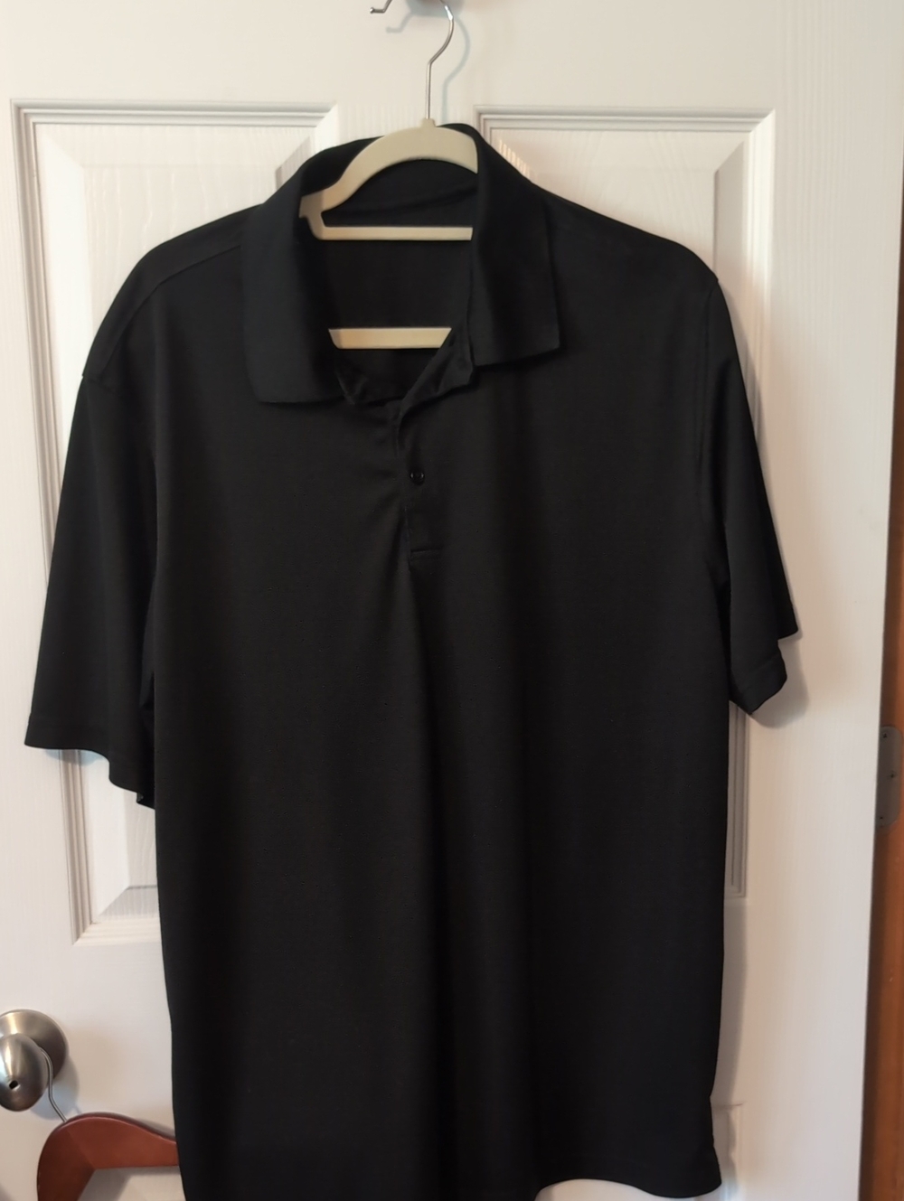 Slazenger XLMen's Black Polo Golf Shirt - Short Sleeve Performance